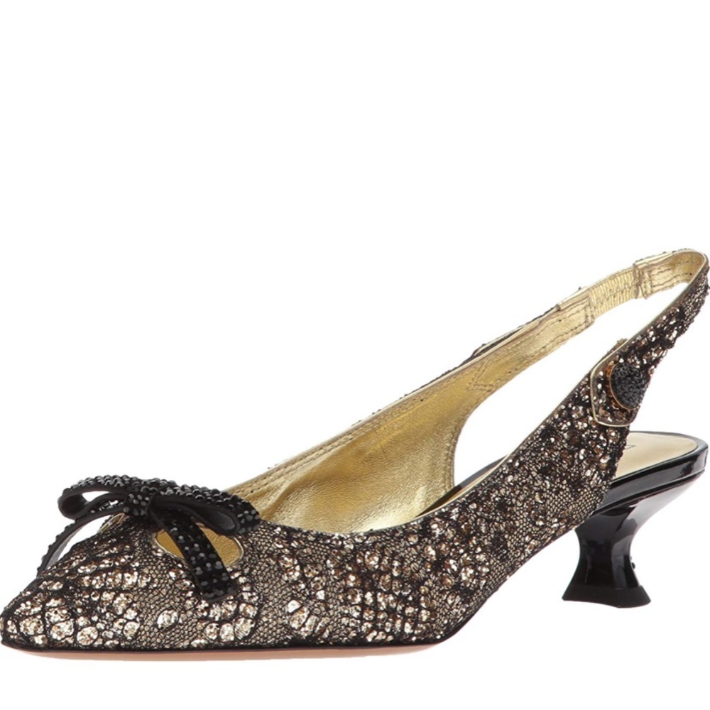 Marc Jacobs gold sling back